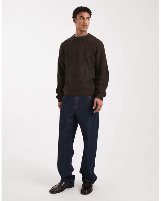 Jack & Jones Black Oversize Jumper for men