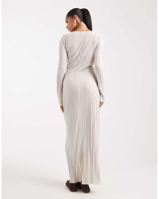 Vero Moda Natural Textured Jersey Maxi Dress