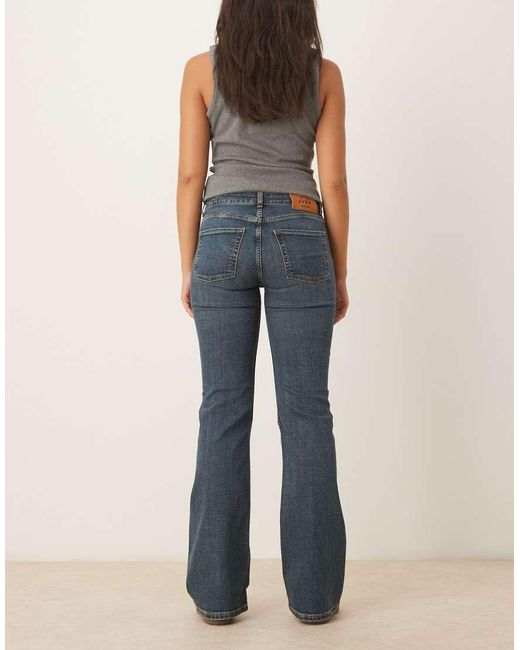 JJXX Blue Texas Low Rise Slim Flared Jeans