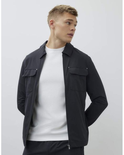 River Island Gray Muscle Fit Shacket for men