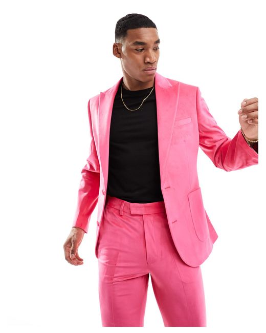 ASOS Pink Skinny Suit Jacket for men