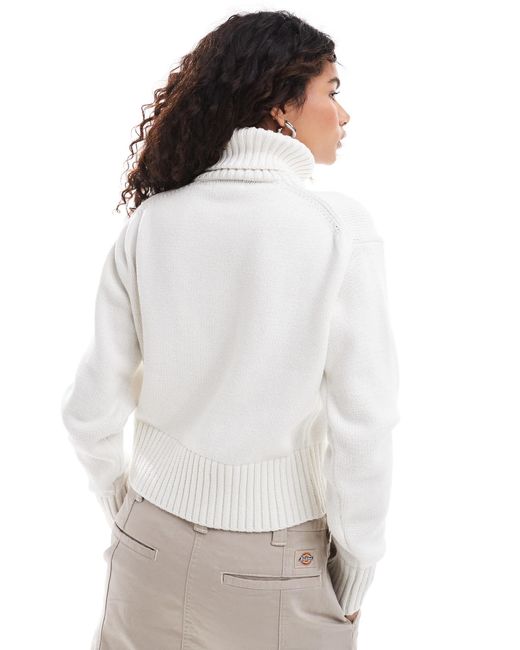 Calvin Klein White Chenille Monologo Jumper