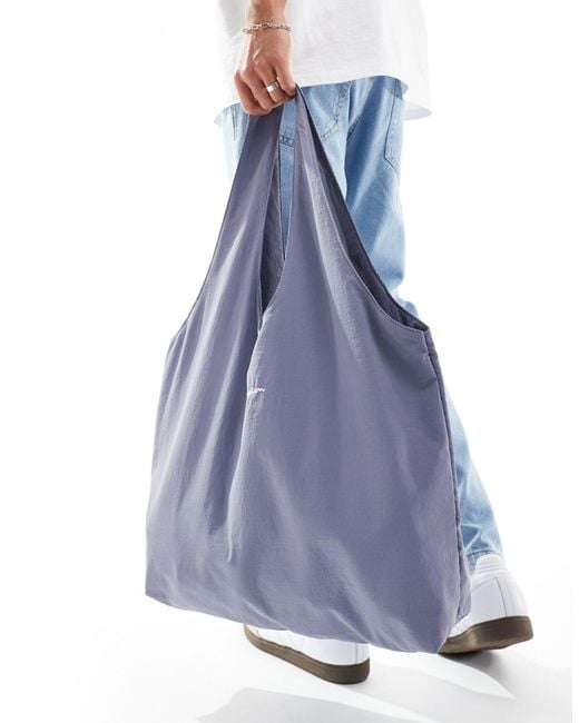 Champion Blue Crinkle Nylon Tote Bag for men