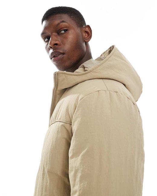 Piumino Color Pietra di ASOS in Natural da Uomo