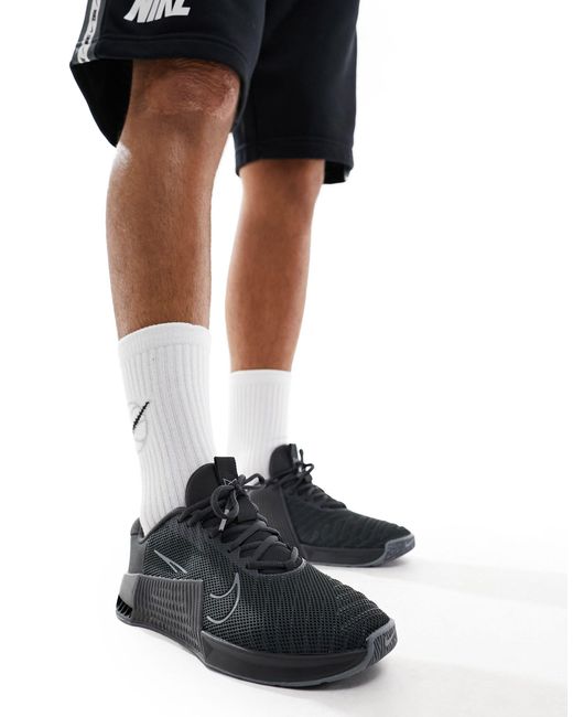 Zapatillas negras metcon 9 Nike de hombre de color Black