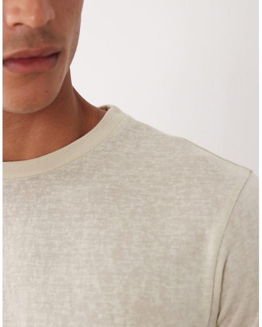 ASOS – regular-fit-t-shirt in Natural für Herren