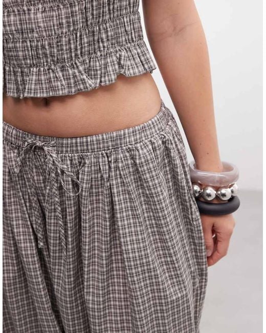 Daisy Street Brown Balloon Fit Trousers