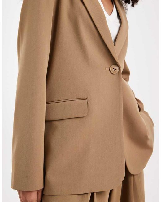 Vero Moda Natural Loose Fit Open Back Detail Blazer Mix & Match