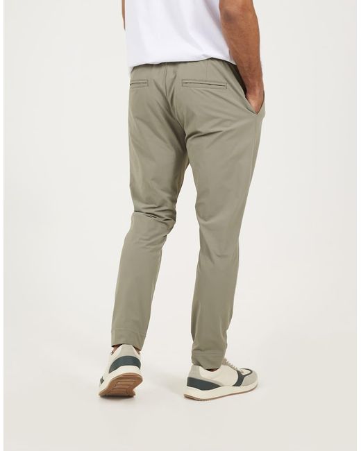 Brave Soul Natural Elasticated Waist Chino Style Trousers for men