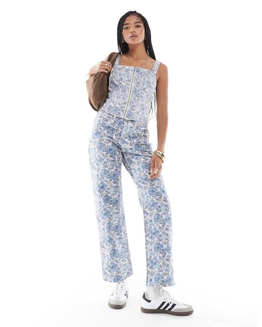 Levi's Blue Denim Bustier Top Co-ord