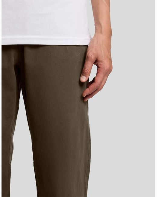 Lyle & Scott White Trousers Washed Cotton Trousers for men