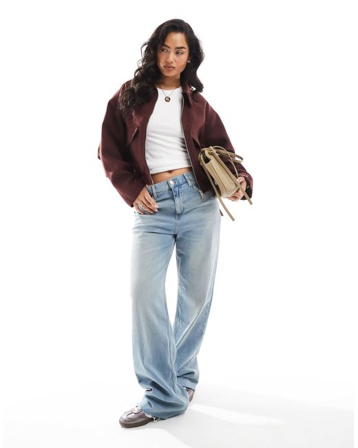 ASOS Purple Clean Formal Bomber Jacket