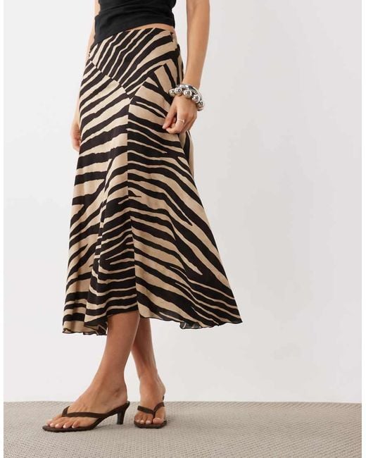 Mango White Midi Skirt
