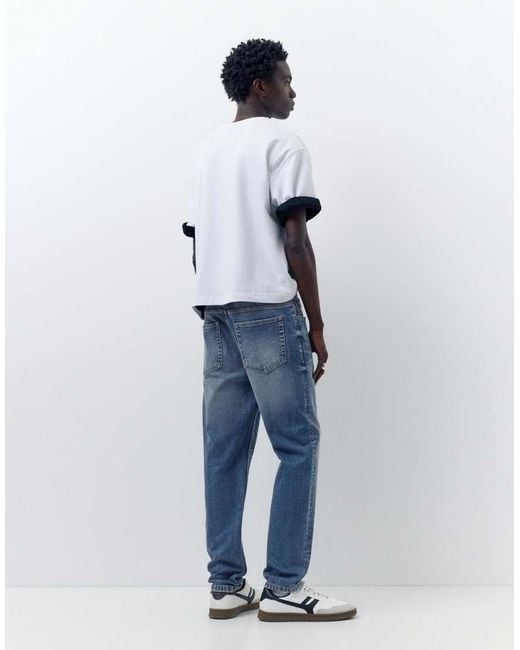 Pull&Bear Blue Slim Fit Jeans for men