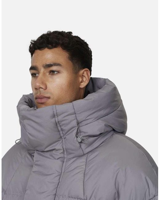 Good For Nothing Gray Panelled Puffer Jacket for men