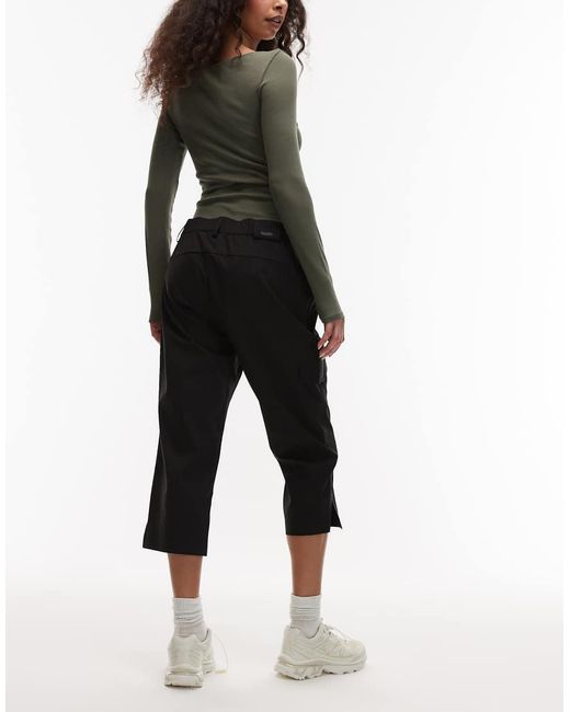 Rains Black 12530 Suva Waterproof Hardshell Slim Fit Capri Trousers