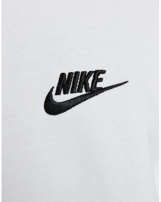 Nike White Club Full Zip Hoodie for men