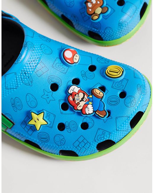 CROCSTM Blue Mario Classic Clogs