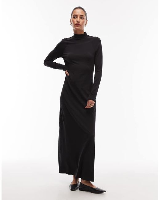 ARKET Black Long Sleeve Maxi Dress