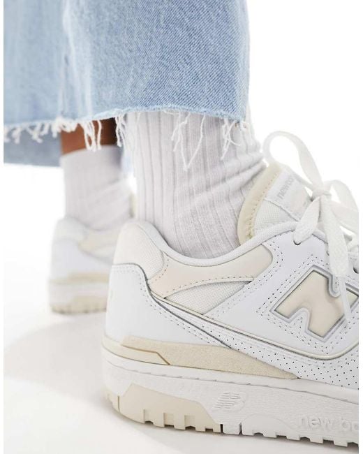 New Balance White 550 Trainers