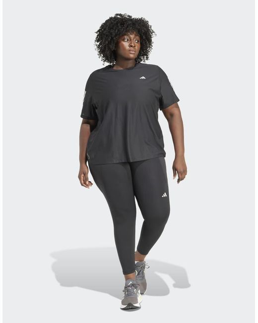 Leggings 7/8 Negros De Tallas Grandes Own The Run De Adidas Originals de color Black