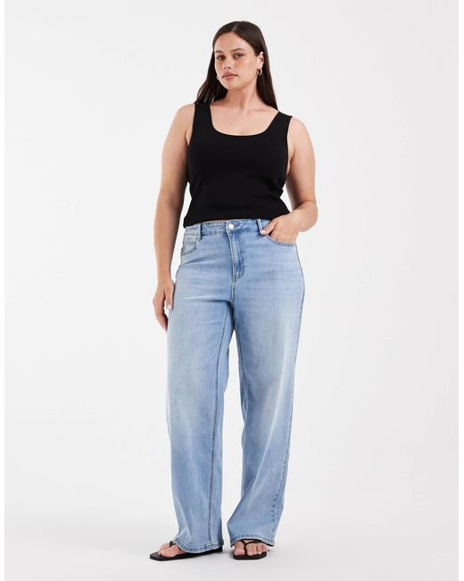 Olivia - jean ample - clair Vero Moda en coloris Blue