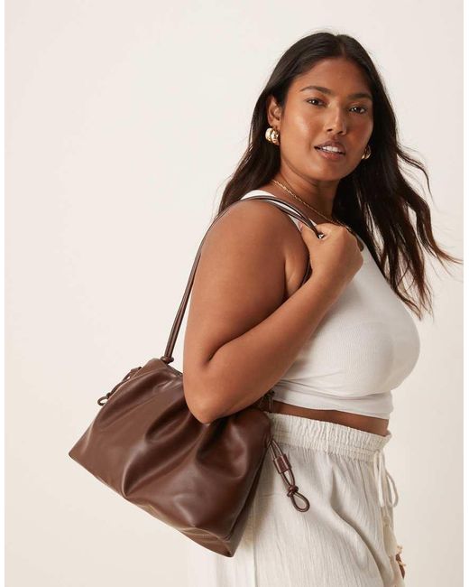 Gina Tricot Brown Pouch Shoulder Bag