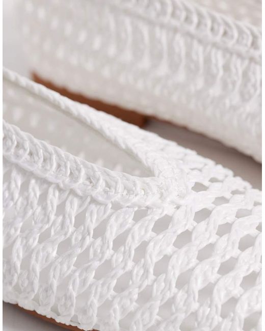 ASOS White Lioness Weave Ballets