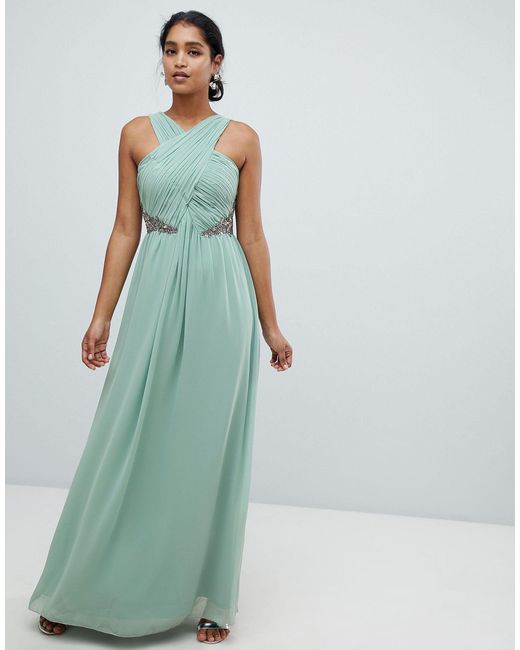 little mistress green maxi dress