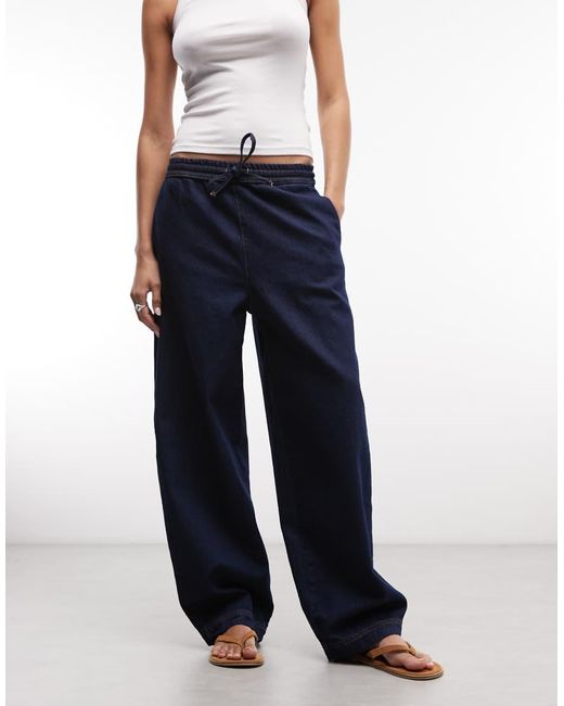 Reclaimed Vintage Blue Pull On Barrel Jean Co-ord