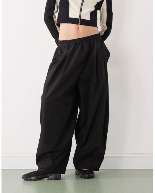 Collusion Black Balloon Leg Trouser