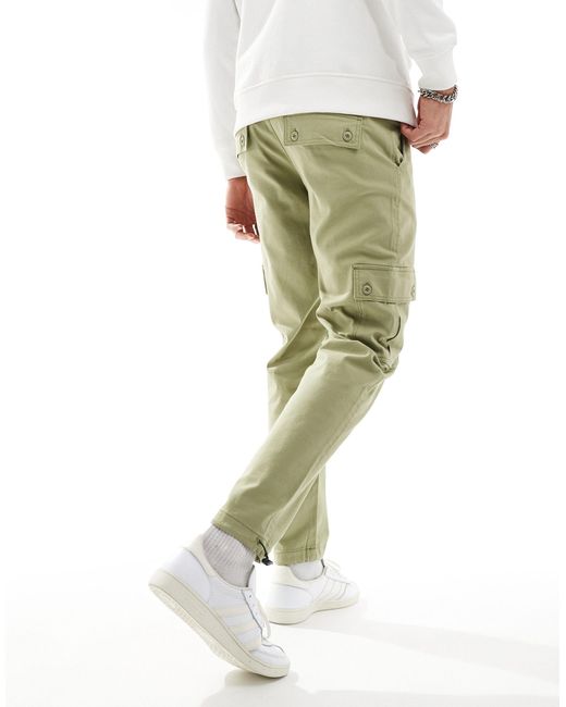 Pantalon cargo fuselé - sauge ASOS pour homme en coloris White