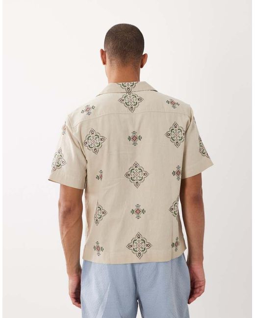 Abercrombie & Fitch Natural Boxy Short Sleeve Shirt for men