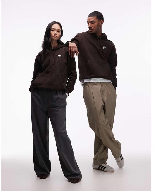 Adidas Originals Black Essential Loose Fit Hoodie for men