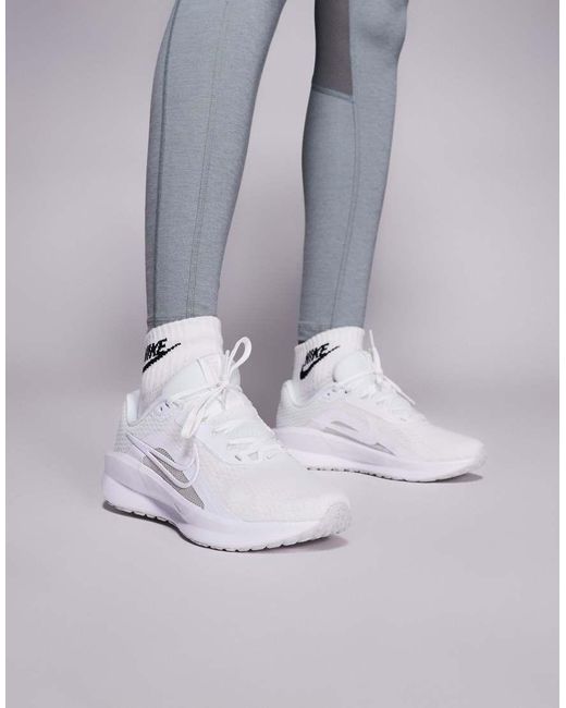 Nike White Downshifter 13 Trainers