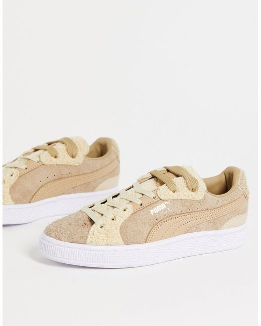 PUMA By June Ambrose Suede Sneakers in Natural - Lyst