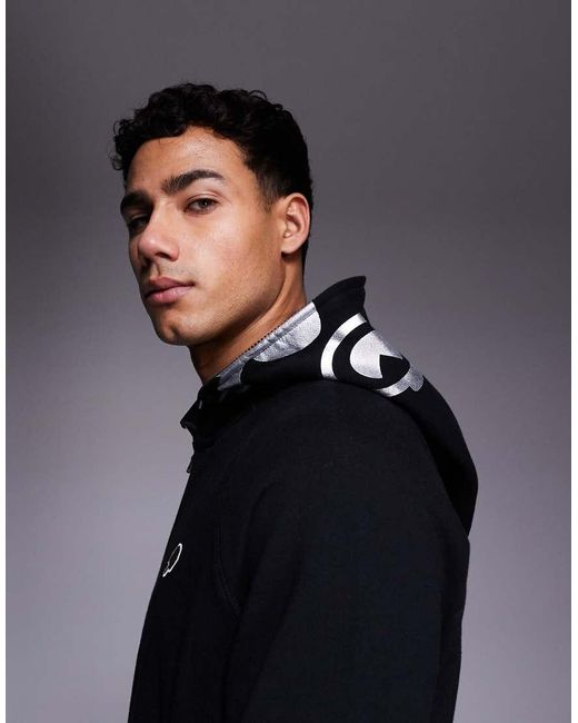 ICECREAM Blue Zip Through Hoodie With Logo Print On Hood for men