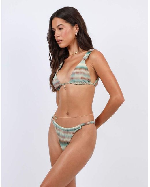 SIMMI Multicolor Tie Dye Thick Strap Bikini Top