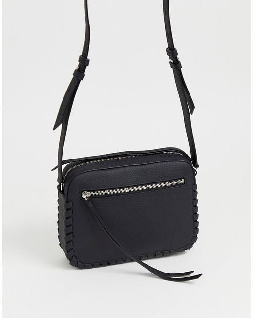 AllSaints All Saints Kepi Mini Cross Body Leather Handbag in Black | Lyst