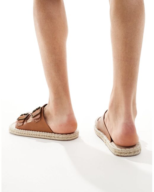 ASOS White Two Strap Sandal Espadrilles for men