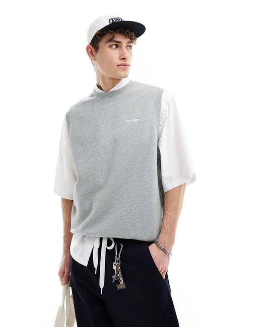 Carhartt – pullunder aus sweatshirt-stoff in Gray für Herren