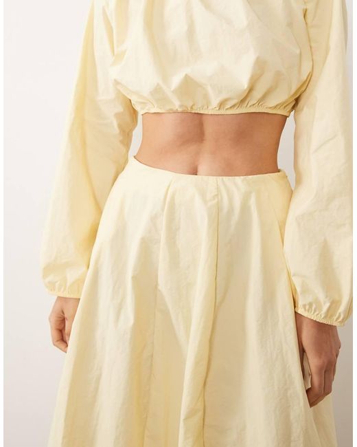 ASOS Natural Techy Volume Circle Skirt Set