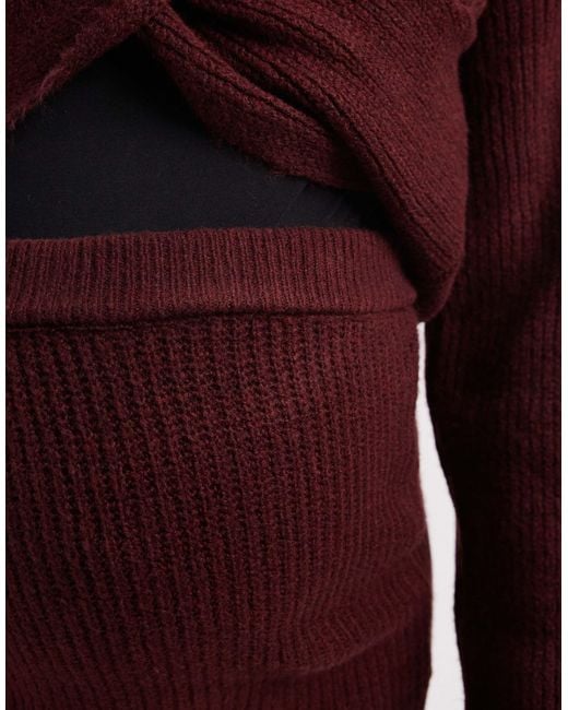 Mama.licious Red Mamalicious Maternity Knitted Midi Skirt Co-ord