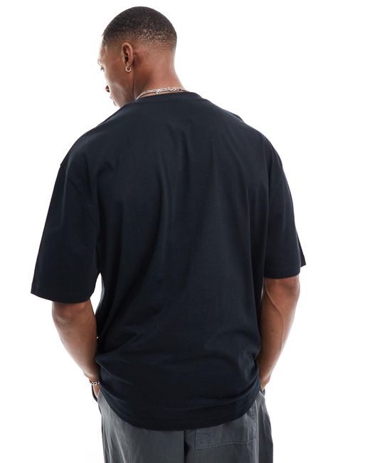 T-shirt oversize avec imprimé bouche sur le devant ASOS pour homme en coloris Blue
