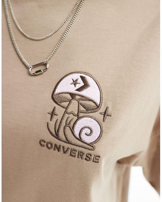Mushroom delight - t-shirt grigia di Converse in Natural