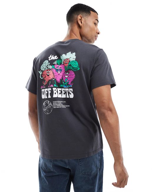 Levi's Blue Off Beets Colour Back Print Relaxed Fit T-Shirt for men