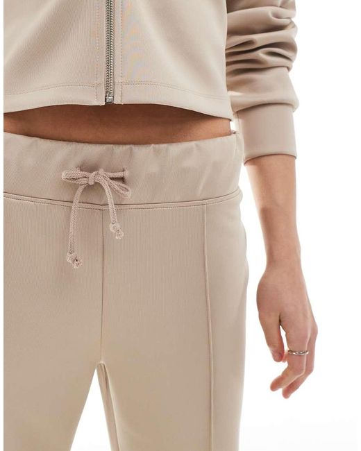 Miss Selfridge Zachte Geribbelde Flare-Broek in het Natural