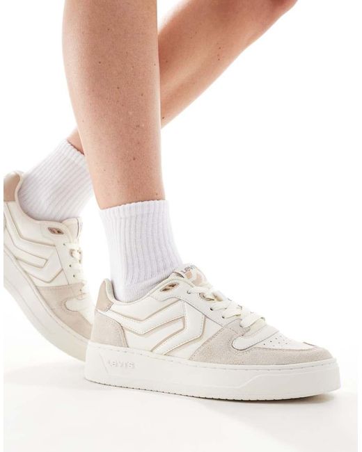 Levi's White Glide L Chunky Trainers With Patch Logo