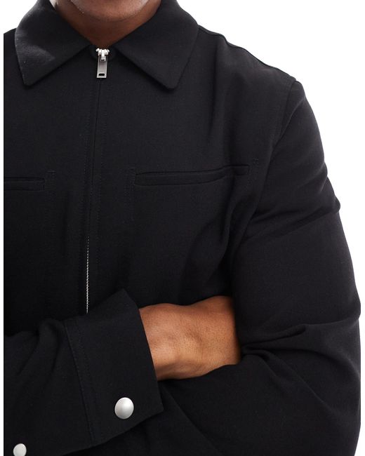 Camicia giacca elegante nera di River Island in Blue da Uomo