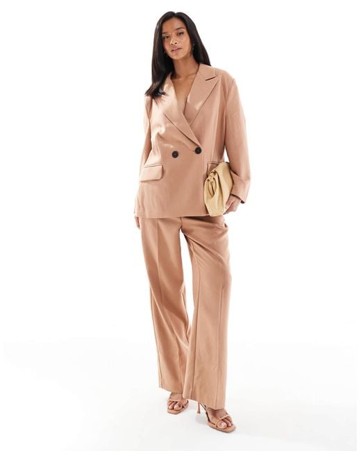 Vero Moda Natural Tailored Herringbone Blazer